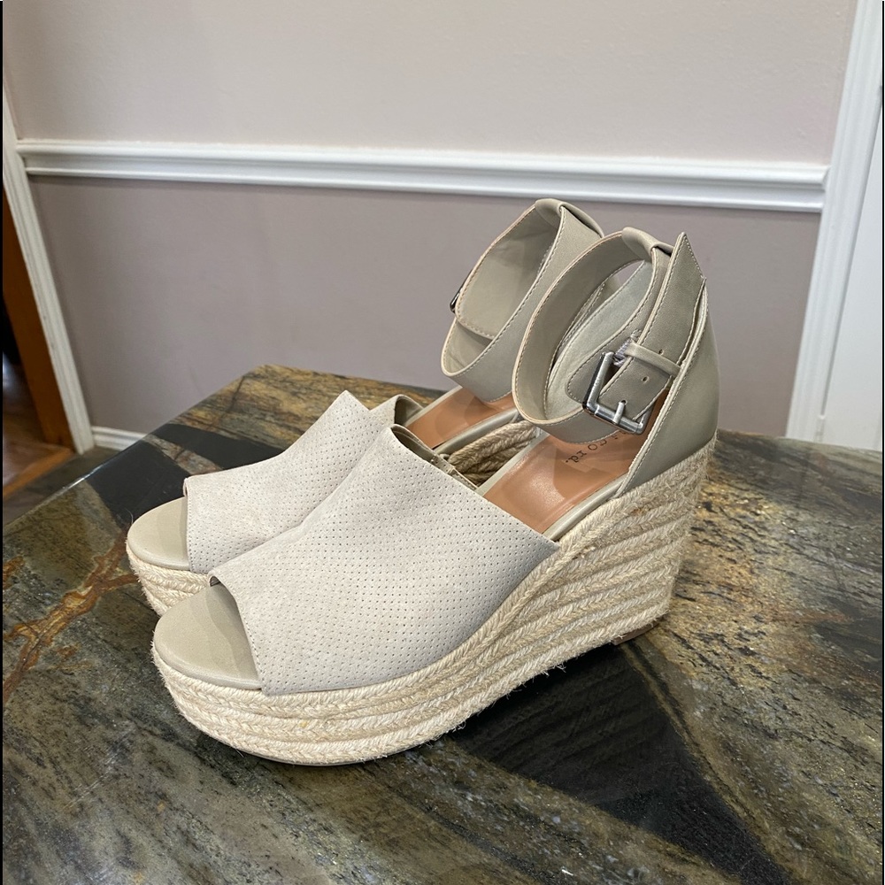 Beige wedges